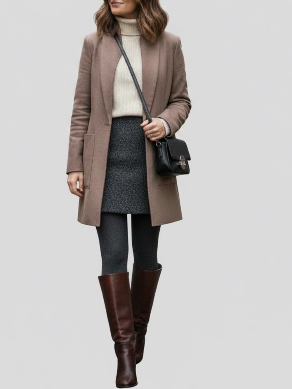 H&M | Camel beige faux suede long open jacket some stretch size 4 small
